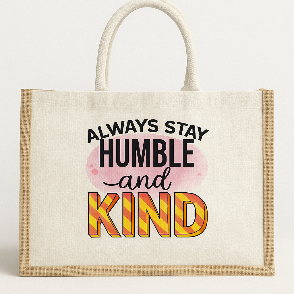 Always stay humble and kind canvas tote bag