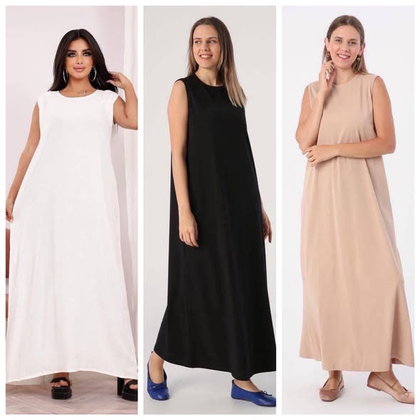 *DM for orders* 🔥 Can’t decide what to wear under your kimono or cardigan? Here’s the solution 👗 Basic Crepe Dress — light, comfy & elegant ✨ 🖤 Colours: White / Black / Beige 📏 Sizes: XL & 2XL 📩 Limited stock — order yours now