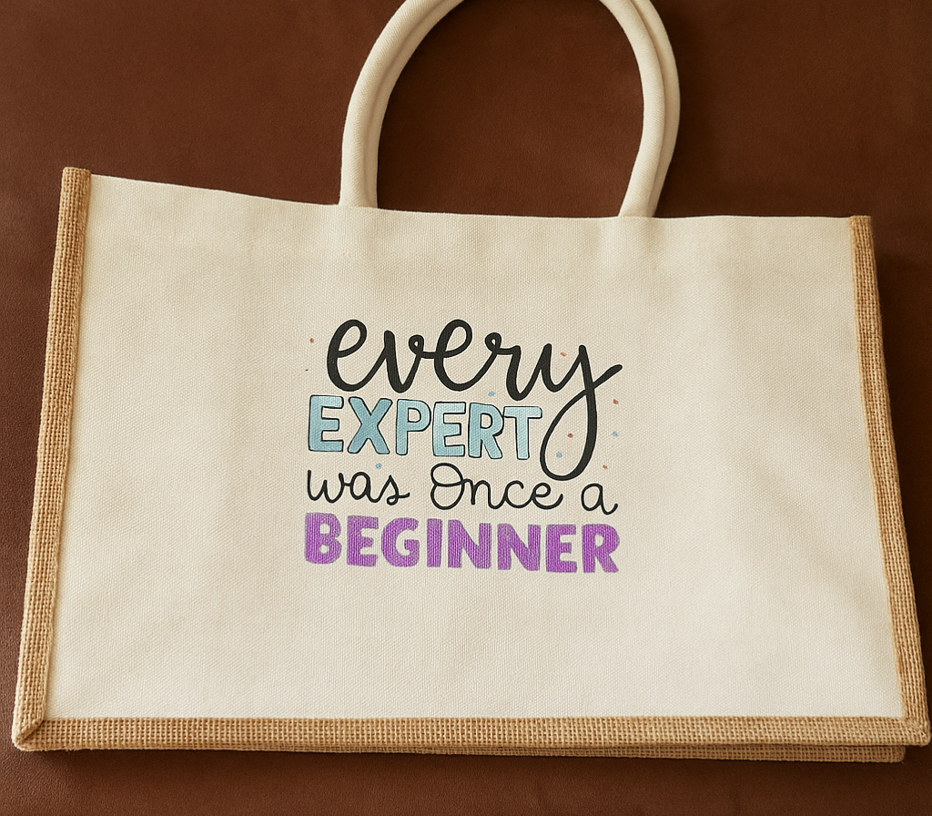 “Every Expert Was Once a Beginner” Tote Bag